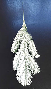 Crenguțe artificiale de brad cu zăpadă - 28cm 10/set